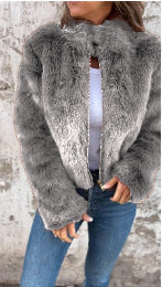 Faux Fur Coat Oversized Zipper