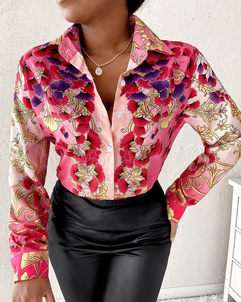 Women's Long-Sleeved Shirt Elegant Design