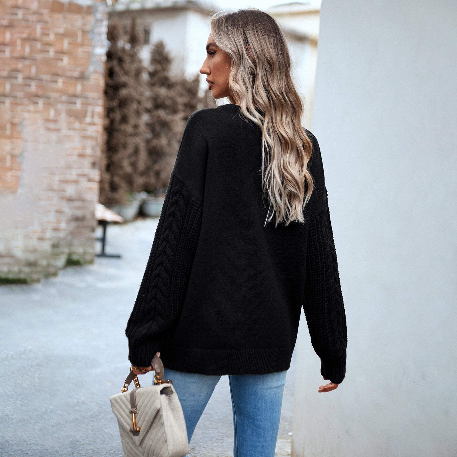 Herbst Winter Pullover Damen Modern - IdealeKleiden