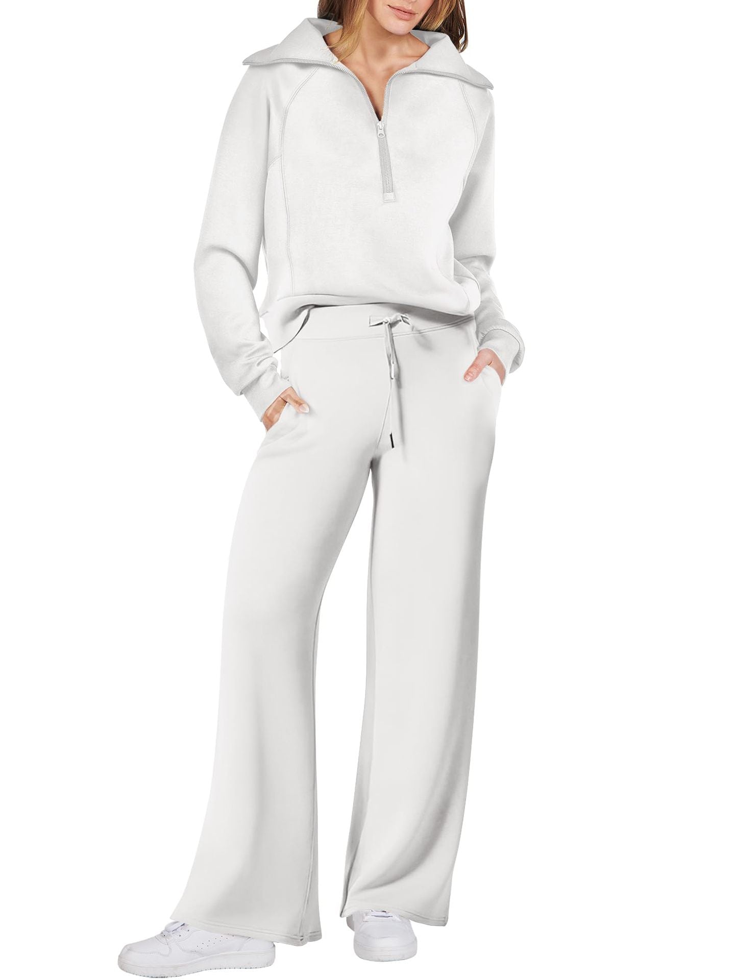 Women's Sporty Two-Piece Set Soft Comfortable High-Neck