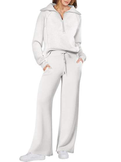 Women's Sporty Two-Piece Set Soft Comfortable High-Neck