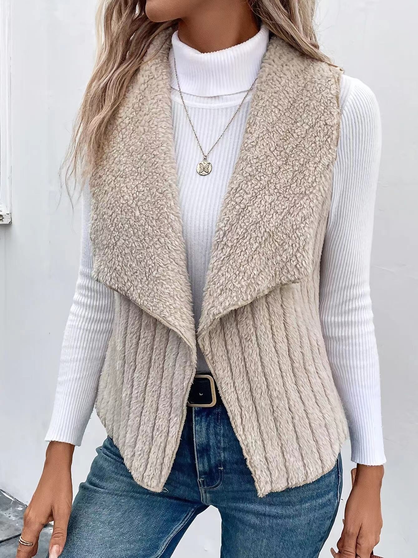 Women's Vest Soft Faux Fur Elegant