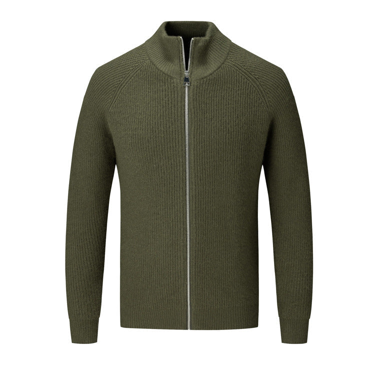 Men's Cardigan High Collar Elegant Design