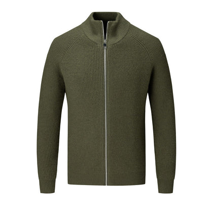 Men's Cardigan High Collar Elegant Design