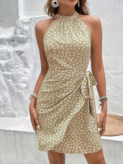 Women's Wrap Dress Elegant Tie Design