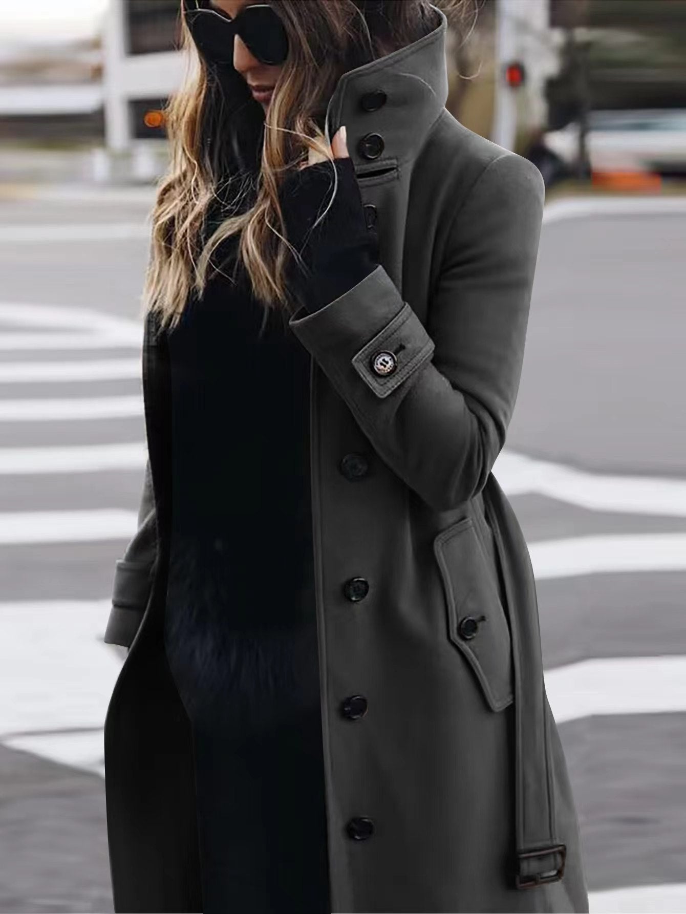 Women's Trench Coat Elegant Water-Resistant