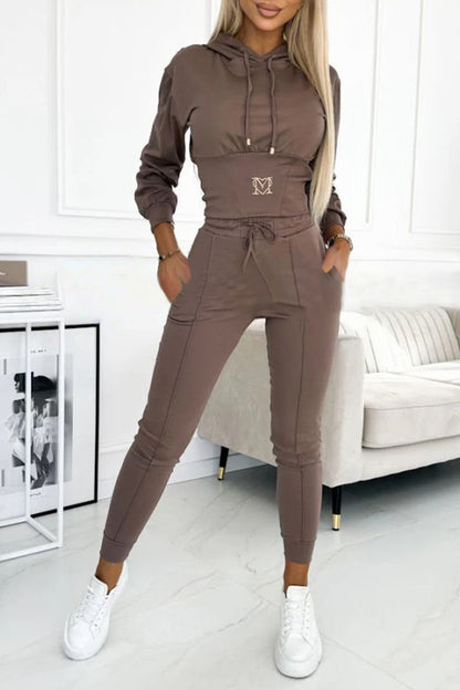 Women's Sport Jumpsuit Hooded Elastic Comfortable