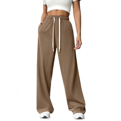 Damen Freizeithose Bequem Elastisch Weites Bein