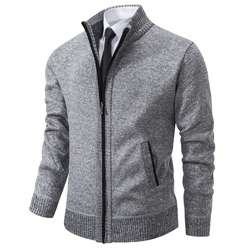 Men's Sports Jacket Stand-Up Collar Zipper Modern