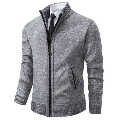 Men's Sports Jacket Stand-Up Collar Zipper Modern