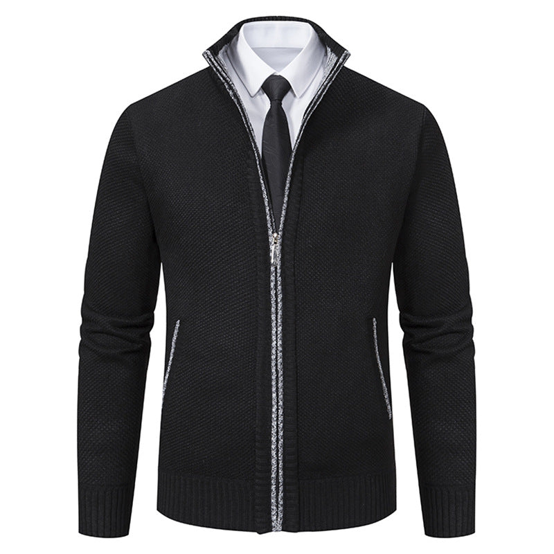 Men's Cardigan Elegant High Collar Zipper