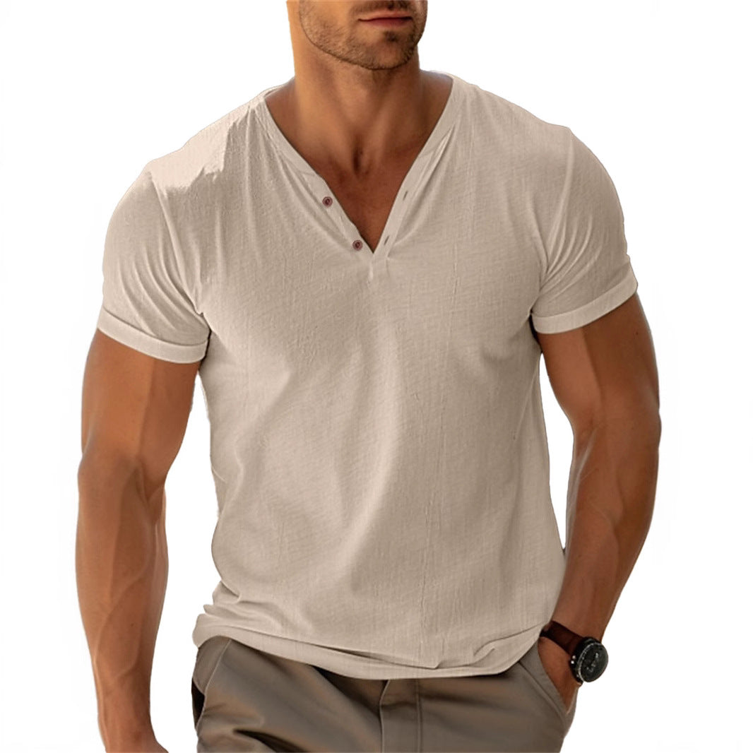 Men's Lightweight Henley Shirt Comfortable Breathable