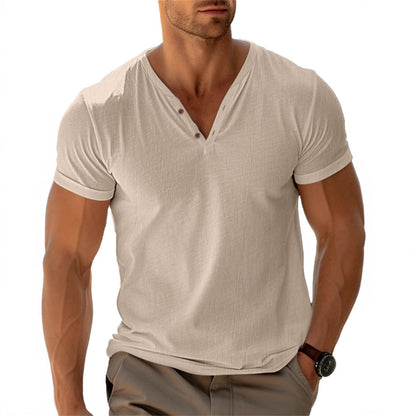 Men's Lightweight Henley Shirt Comfortable Breathable