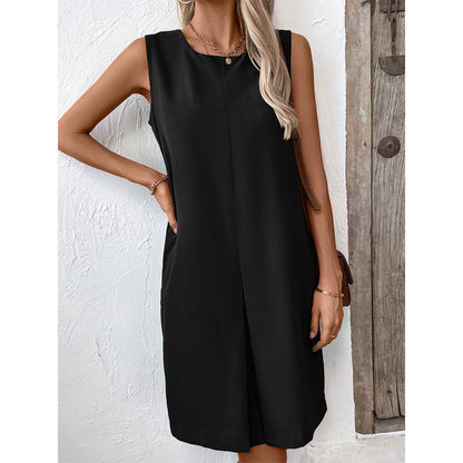 Women's Summer Dress Short Sleeveless with Pockets