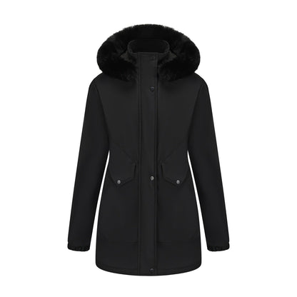 Women's Parka Jacket Waterproof Cuddly Collar