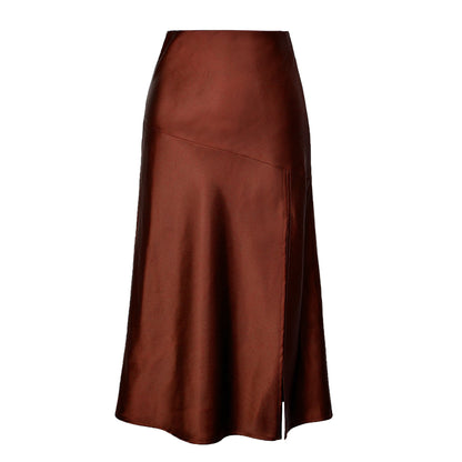 Women's Elegant Viscose Midi Skirt