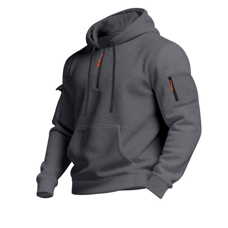 Men's Sports Hoodie Zipper Pockets