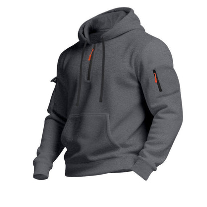 Men's Sports Hoodie Zipper Pockets