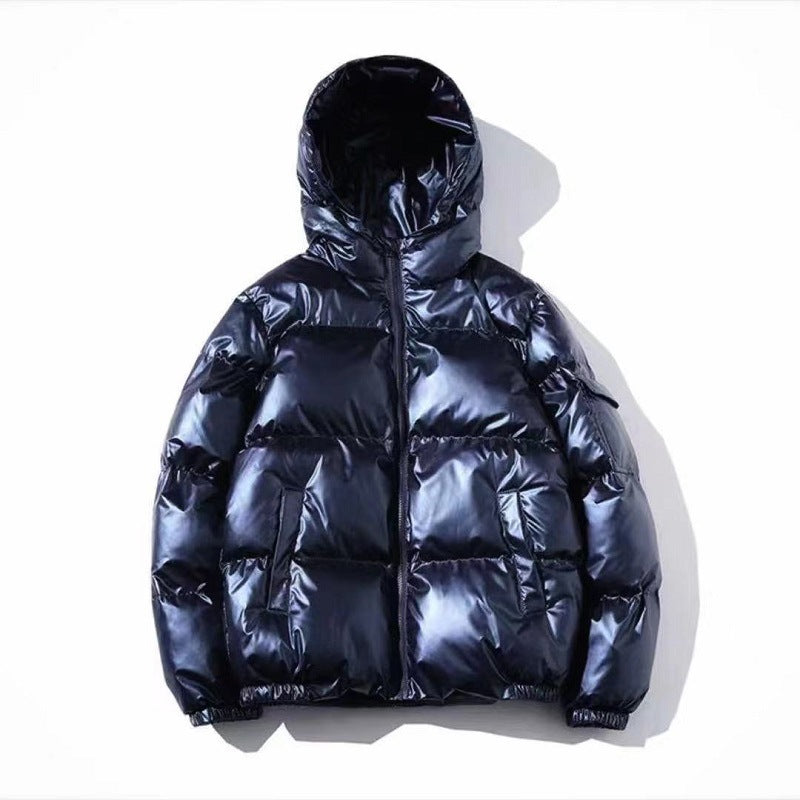 Übergröße Pufferjacke Silber Metallic - IdealeKleiden