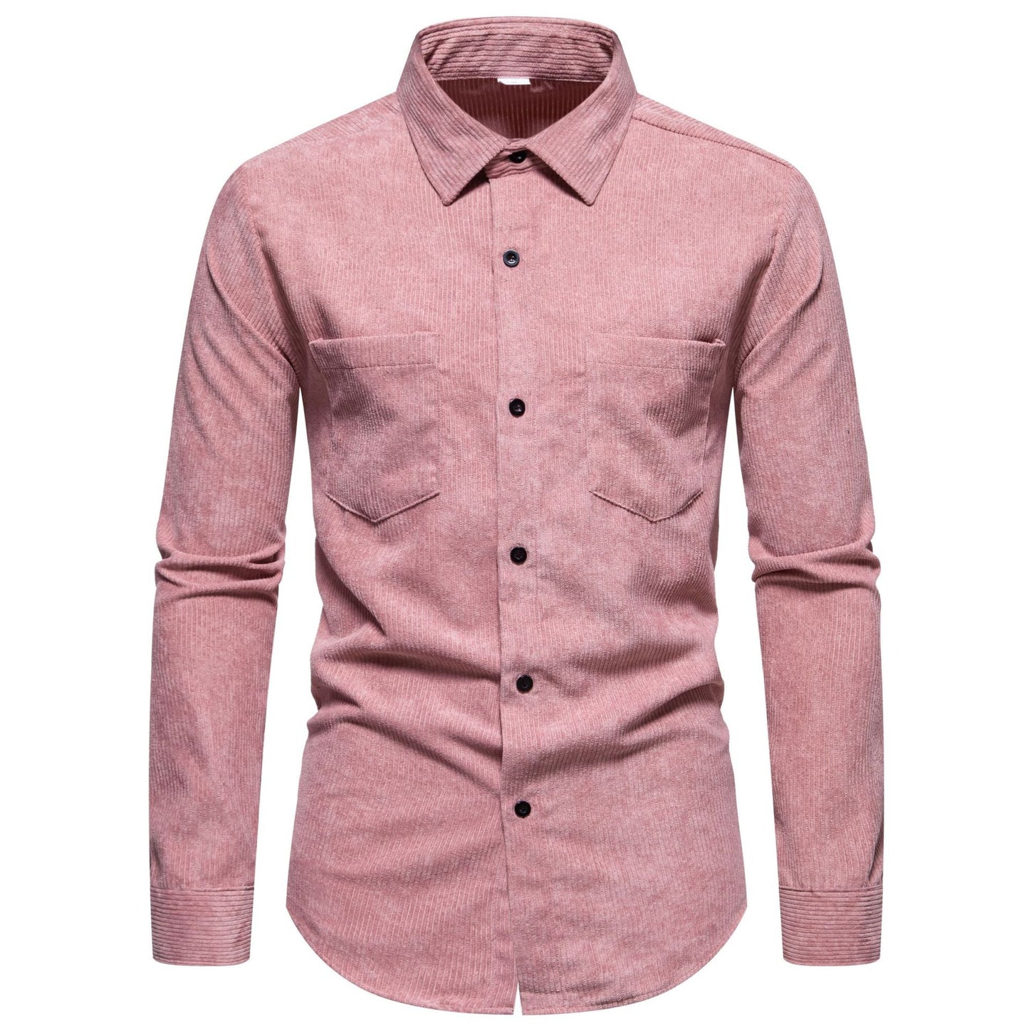 Men's Corduroy Shirt Classic Elegant Chest Pocket