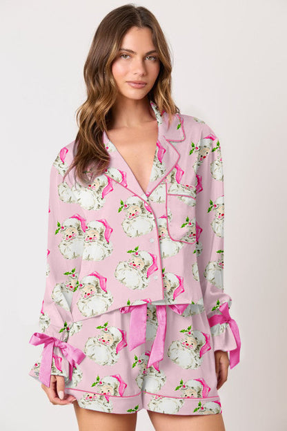 Women's Christmas Pyjamas Festive Elegant Ruffles