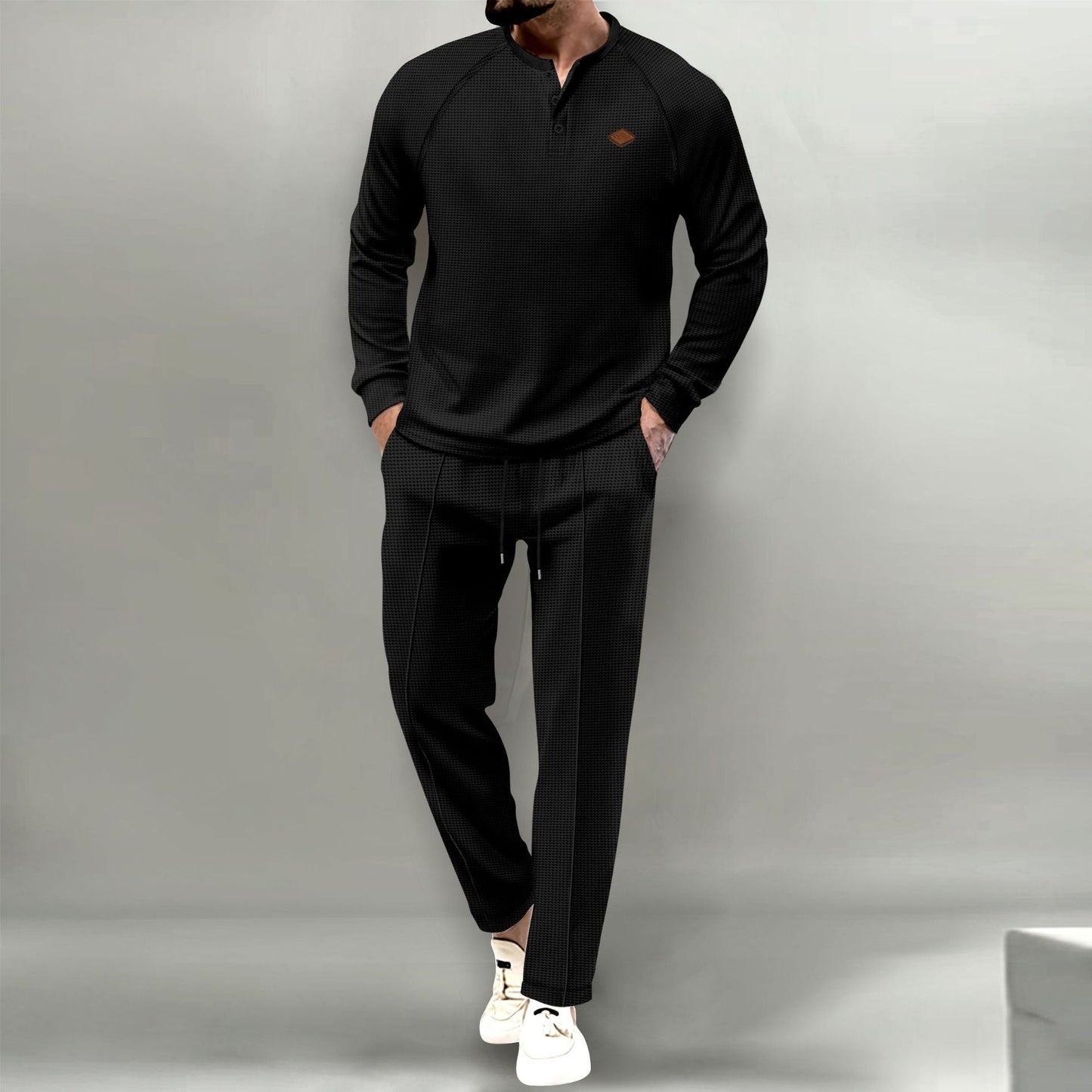 Men's Casual Suit Elegant Buttons and Stylish Pockets