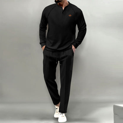 Men's Casual Suit Elegant Buttons and Stylish Pockets
