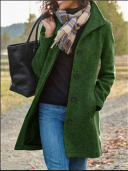 Women's Long Elegant Winter Trench Coat
