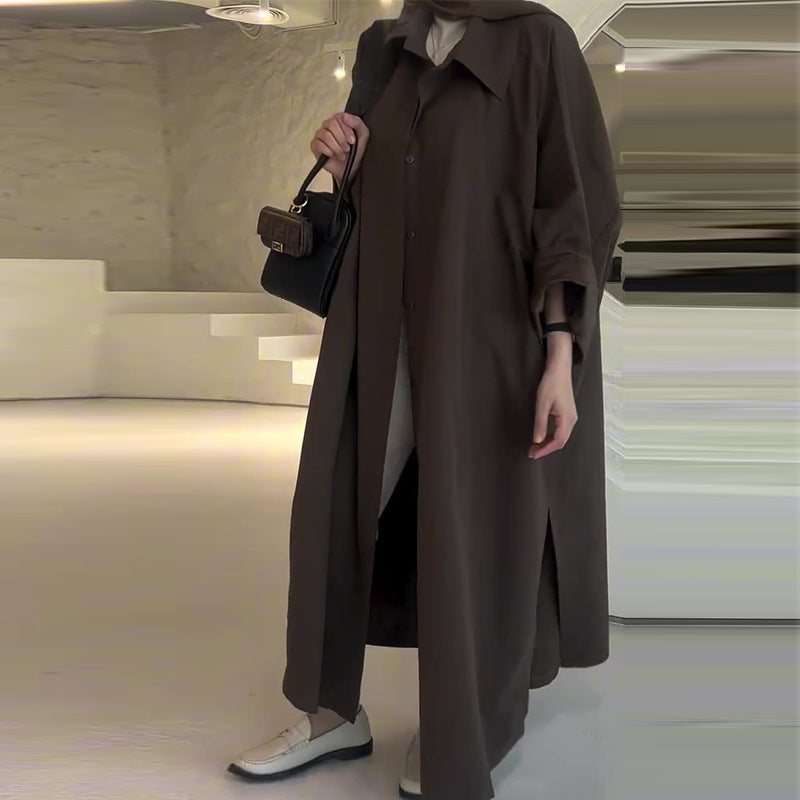 Lange Oversize Damenkleid Warm Winter - IdealeKleiden