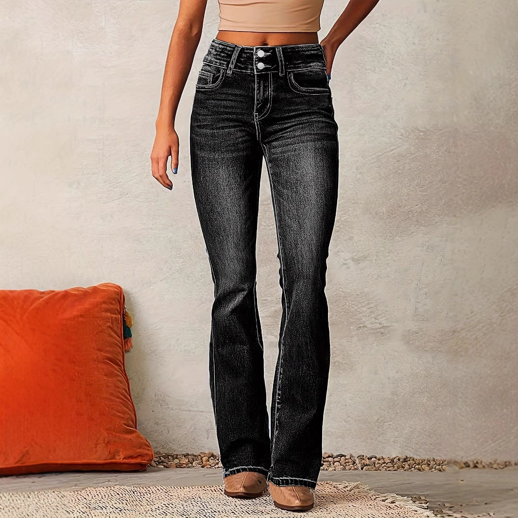Women's High-Waist Wide Leg Comfort Fit Jeans