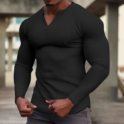 Men's Long-Sleeve Structured Elegant Shirt