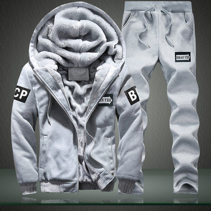 Men's Sports Tracksuit Warm Fleece Lining