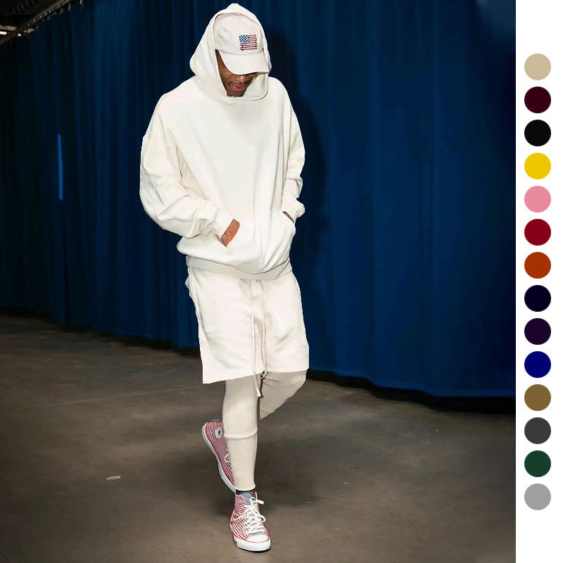 Herren Sportset Sweat Hoodie Shorts Komfort - IdealeKleiden