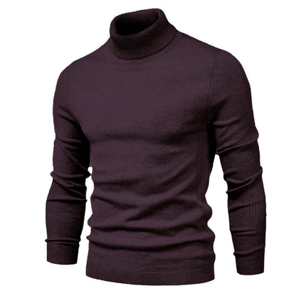 Men's Fine Wool Turtleneck Sweater Elegant Design