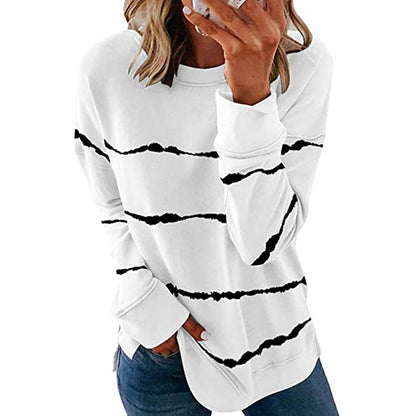 Women's Striped Sweatshirt Modern Style