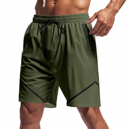 Men's Sports Shorts Breathable with Zipper Pockets