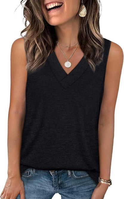 Women's Summer Top V-Neck Elegant