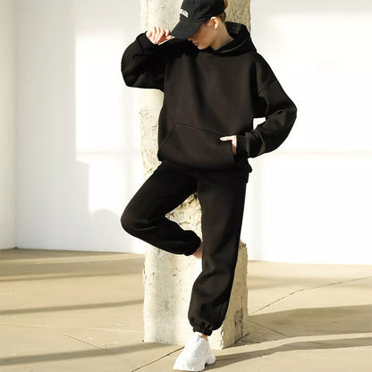 Women's Tracksuit Comfortable Hood Pockets