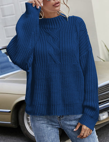 Women's Knitted Jumper Casual Round Neck Loose-fitting