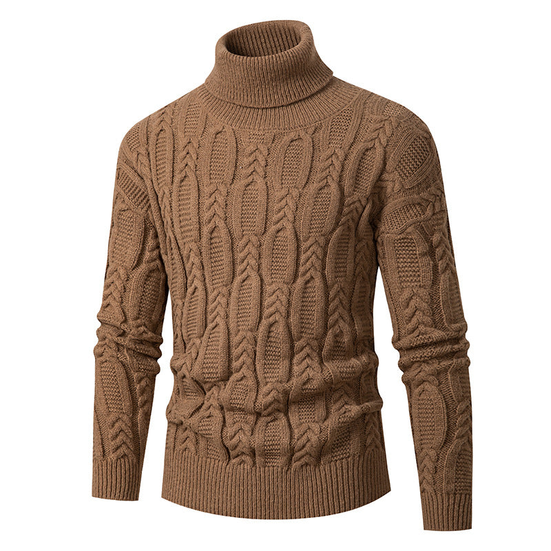 Men's Turtleneck Sweater Textured Elegant Design