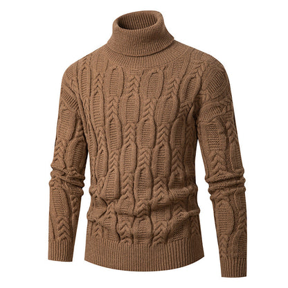 Men's Turtleneck Sweater Textured Elegant Design