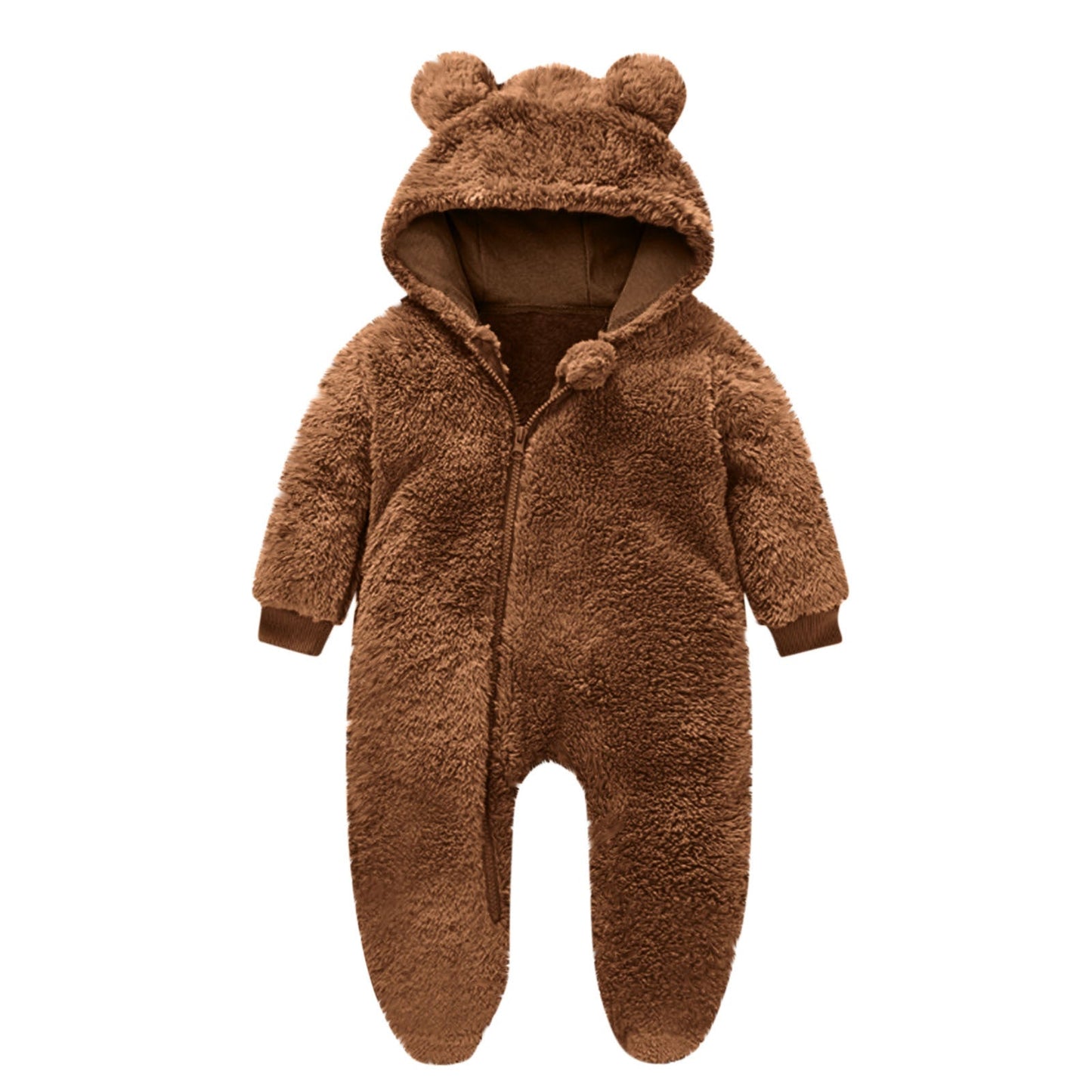 Children's Fleece All-in-One with Bear Ears, Cuddly Warm