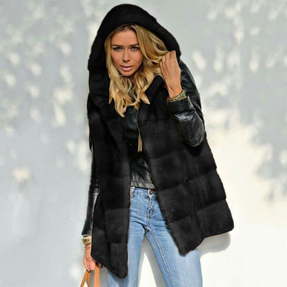 Women's Fleece Jacket With Hood Warm And Comfortable