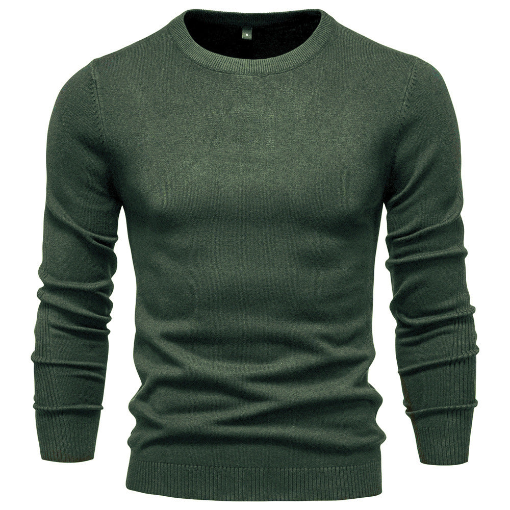 Men's Round Neck Cotton Sweater Elegant Design