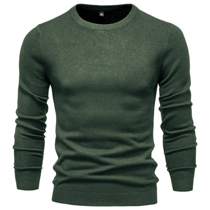 Men's Round Neck Cotton Sweater Elegant Design