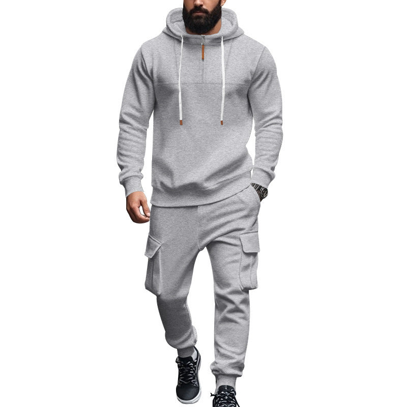 Men's Modern Sports Tracksuit with Zipper Pockets