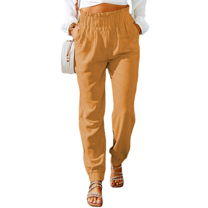 Women's Summer Trousers Lightweight Cotton Elastic