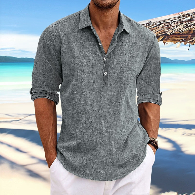Men's Linen Shirt Comfortable Summer