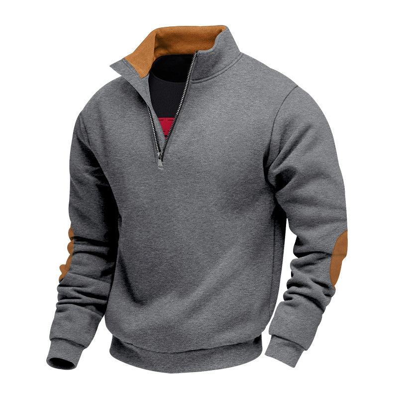 Men's Sweatshirt Stand-up Collar Elegant Design