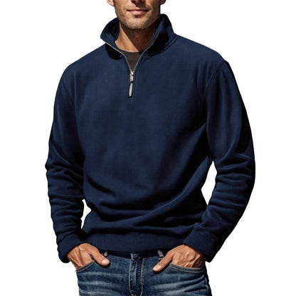 Men's Fleece Jacket Warm High Collar Modern